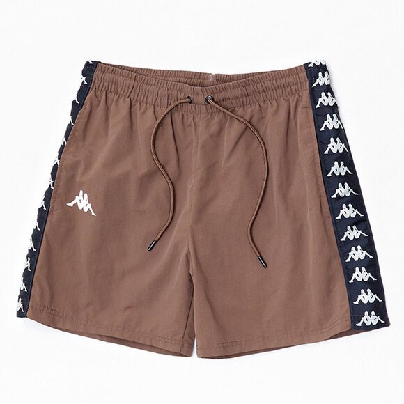 Kappa Brown Banda Coney Nylon Active Shorts Size Medium - Picture 1 of 8